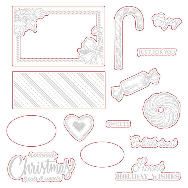 Holiday Treats Coordinating Die Set | Vintage Gift Card Box Add-On {Retired}