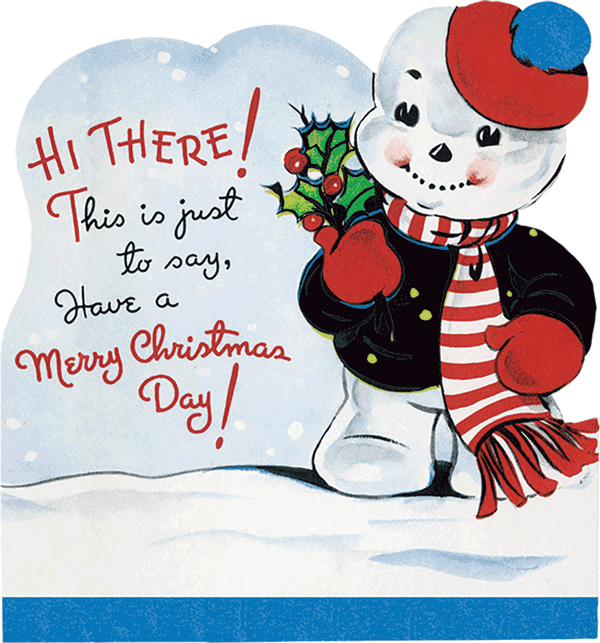 Merry Christmas Die Cut Greeting Card Packet