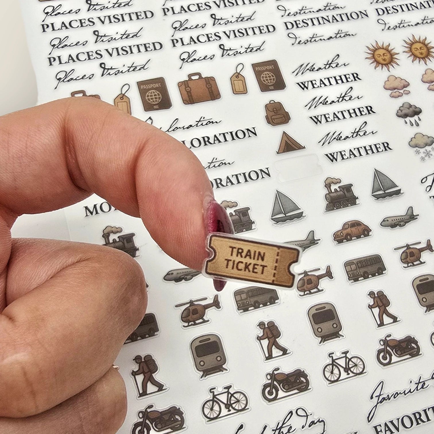 Travel Annotations Sticker Sheet