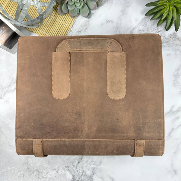 Bomber Brown Leather 96 Pen Zip Case