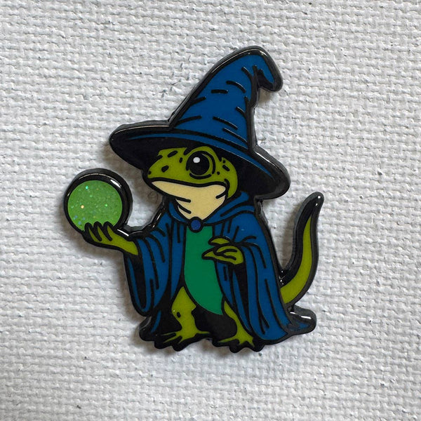 Lizard Wizard Orb Ponderer Variant Enamel Pin