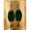 Bitin’ List Earrings | Vintage Rabies Vaccination Dog Tag