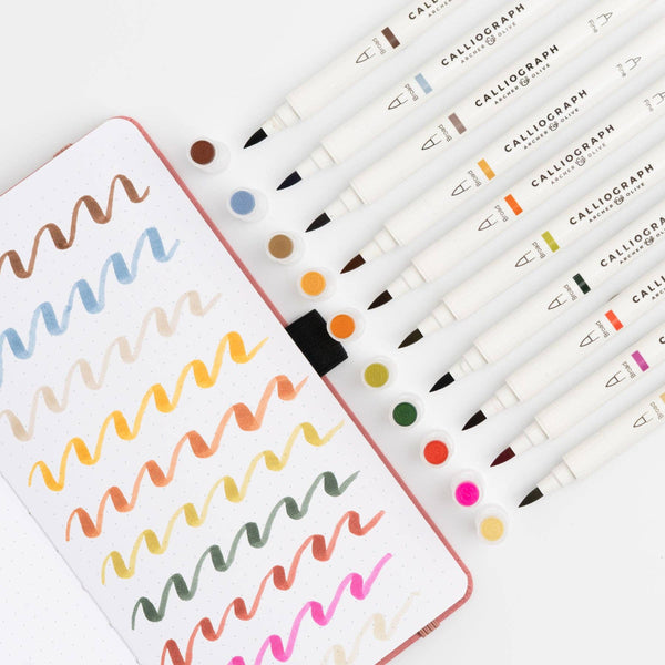 Forest Findings Calliograph Dual-Tipped Brush Pens | Set of 10