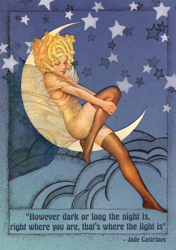 However Dark or Long the Night... Encouragement Card