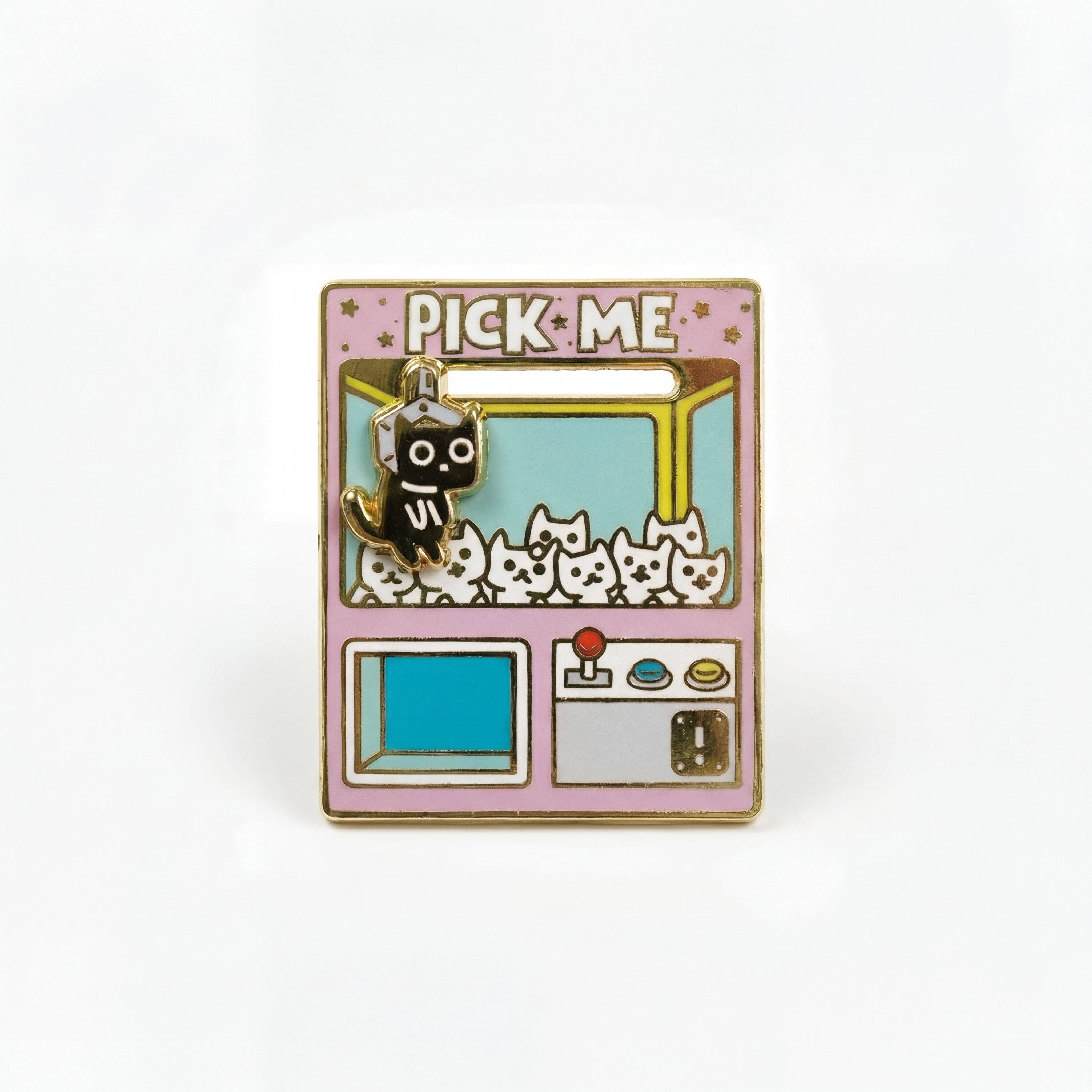Pick Me Claw Machine Interactive Enamel Pin