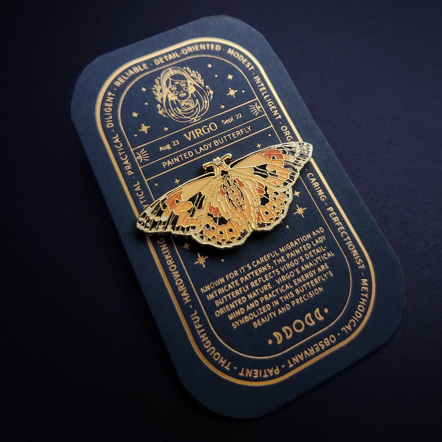 Zodiac Butterfly and Moth Enamel Pin Collection