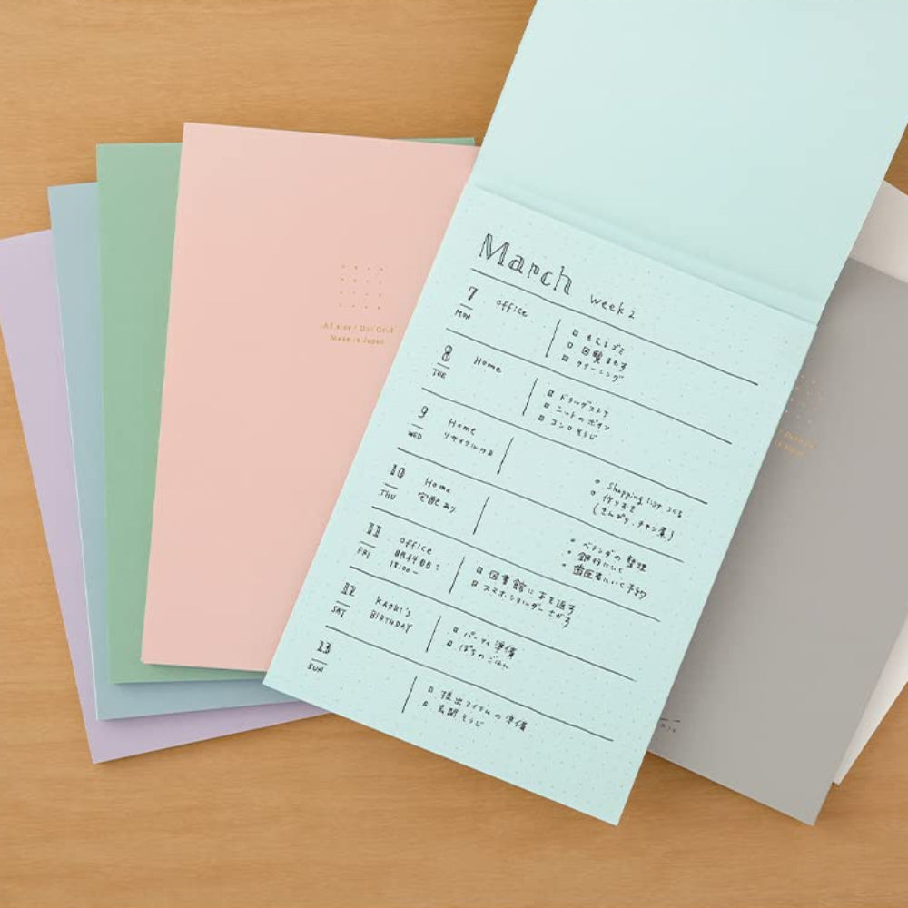 Midori Soft Color A5 Dot Grid Paper Pads