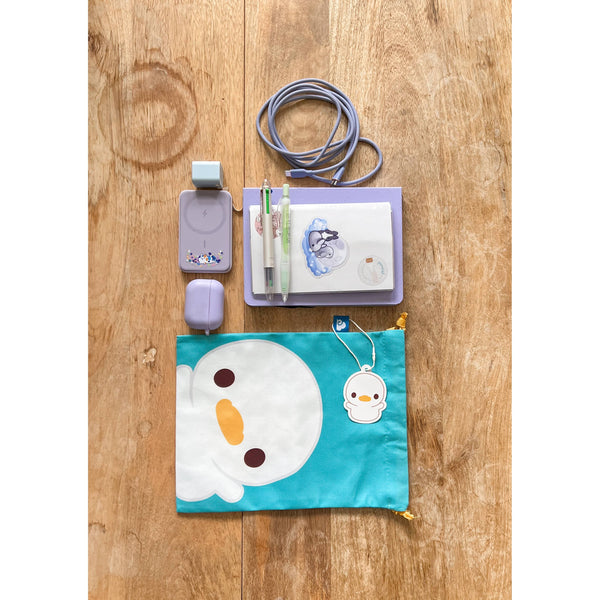 A Lost Duckling Drawstring Pouch Bag