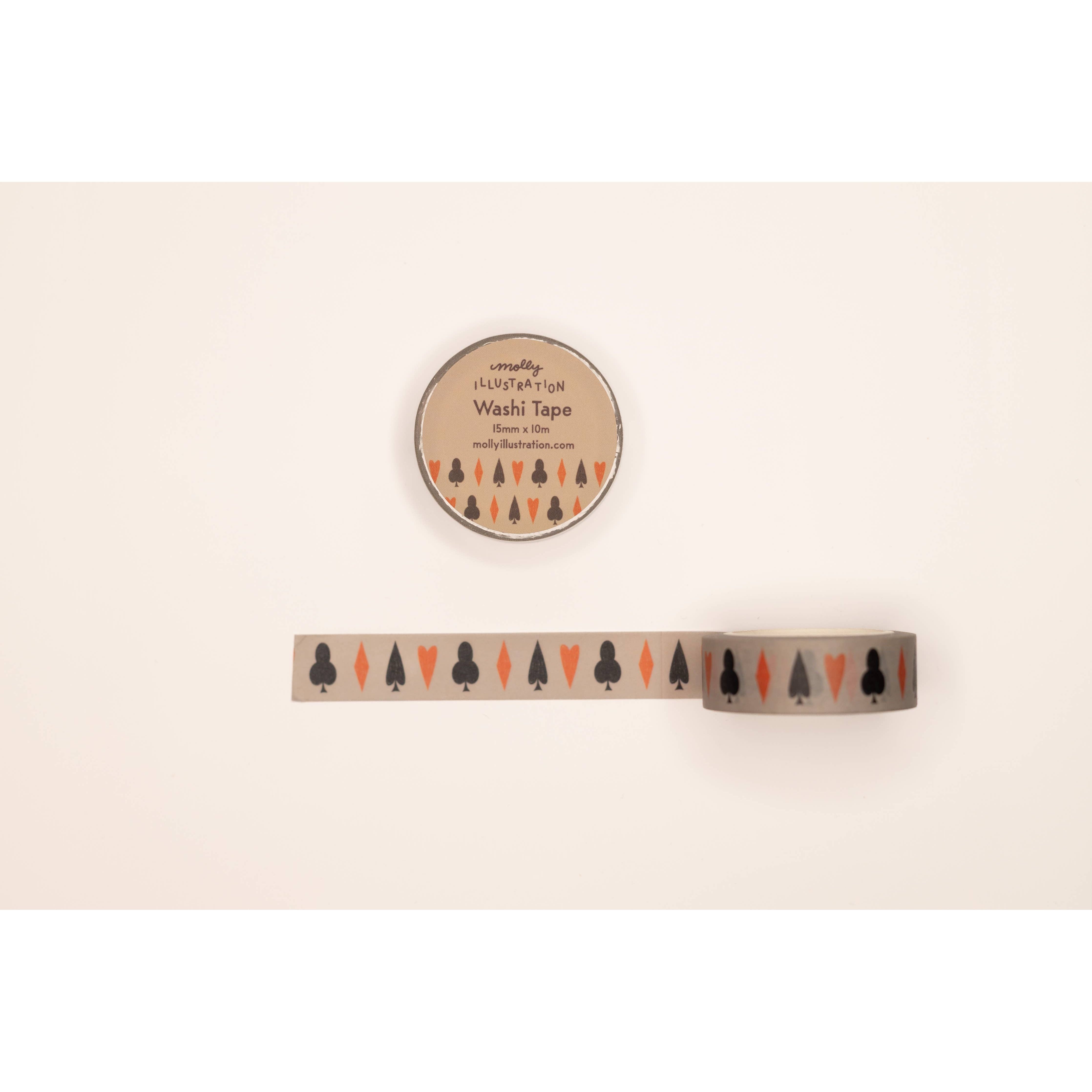 Card Suits Decorative Washi Tape