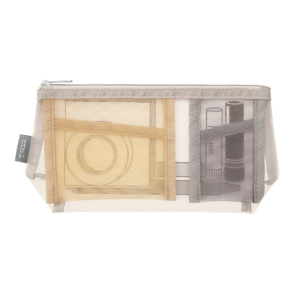 Pen & Tool Gusseted Mesh Zipper Pouch