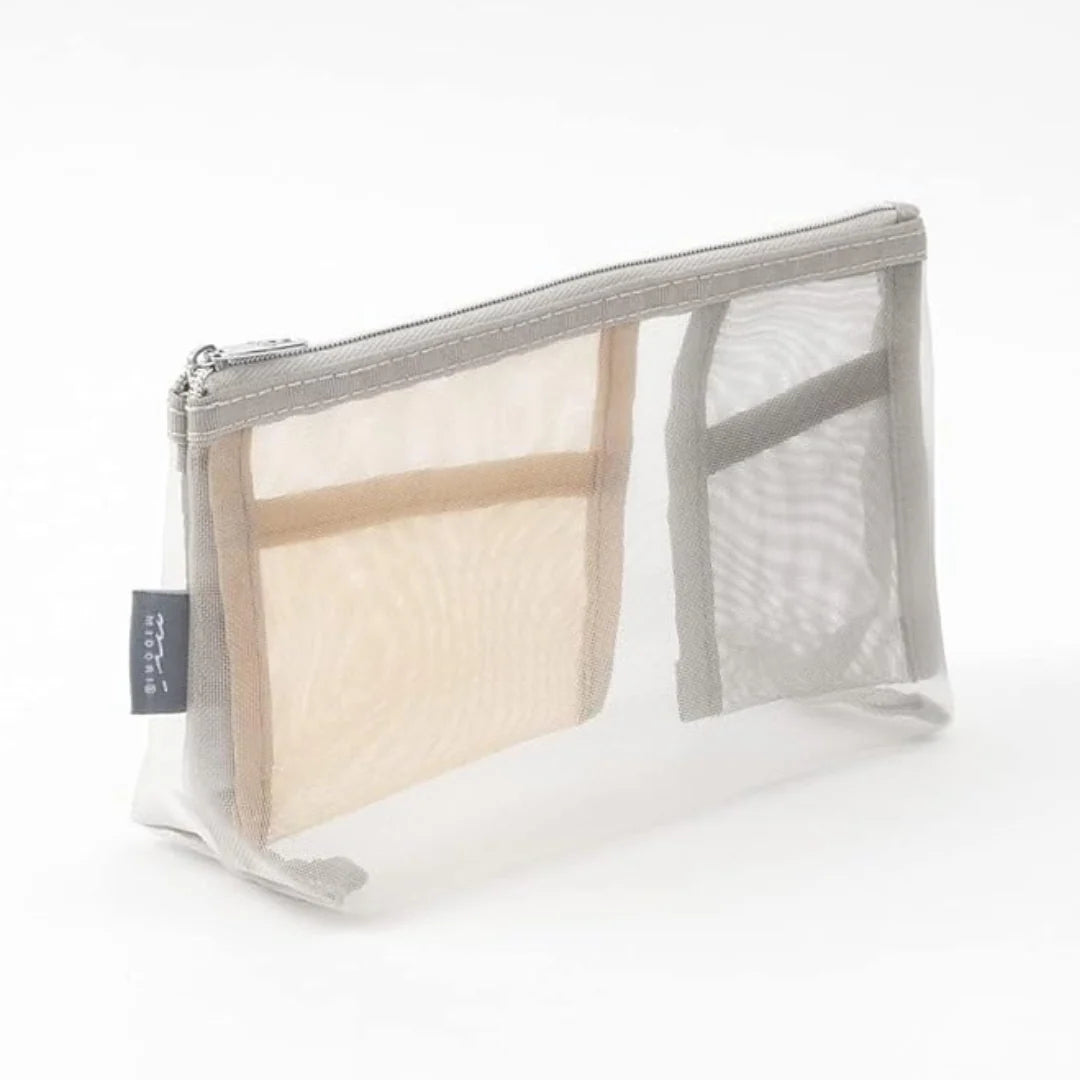 Pen & Tool Gusseted Mesh Zipper Pouch
