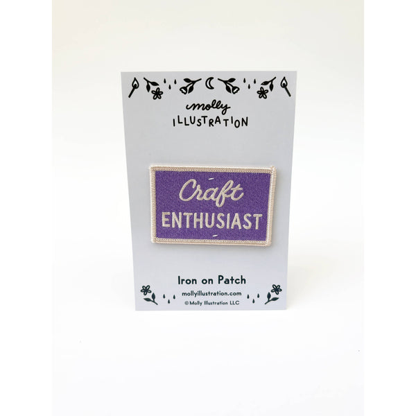 Craft Enthusiast Embroidered Iron On Patch