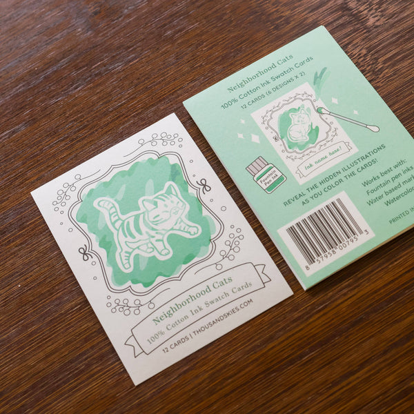 Neighborhood Cats Ink Swatching Cards