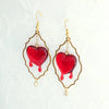 Melting Hearts + Baroque Brass Earrings