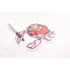 Stabby Crabby Clear Vinyl Sticker