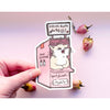 Marcie the Cat's Hissing Booth Clear Vinyl Sticker