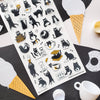 Black Cat Café Sticker Sheet