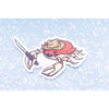 Stabby Crabby Clear Vinyl Sticker