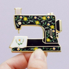 Floral Sewing Machine Interactive Enamel Pin