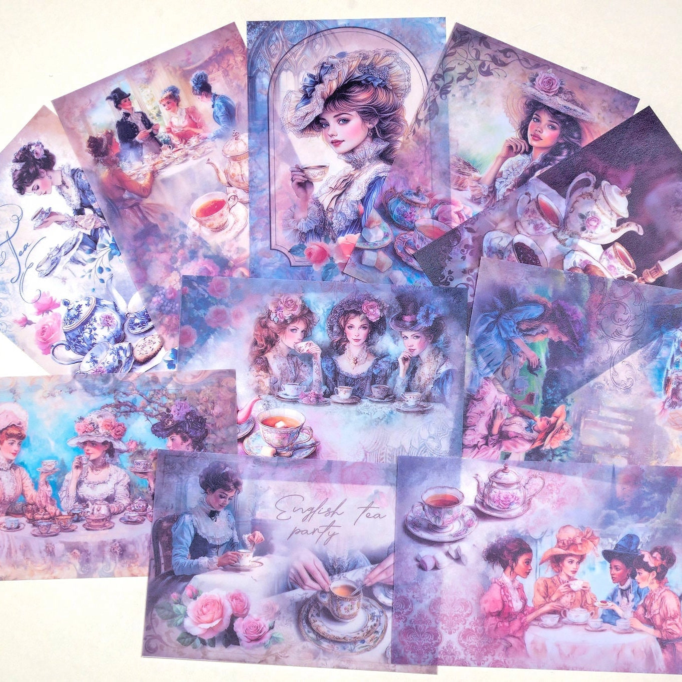 English Tea Party A6 Vellum Set