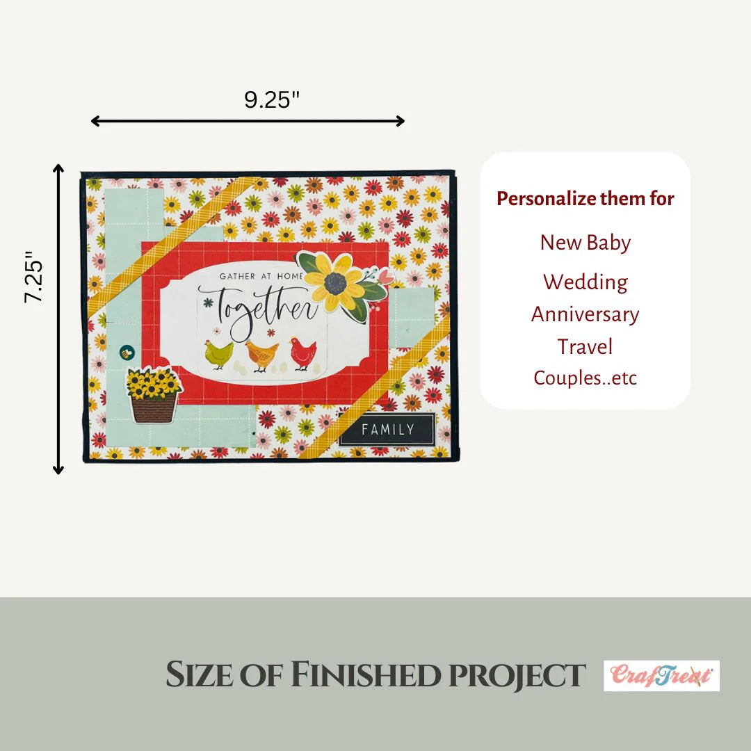 LapBook Folio Blank Precut Album Base in Kraft