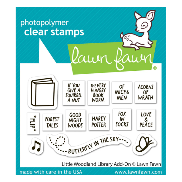 Little Woodland Library Add-on Stamp + Die Bundle