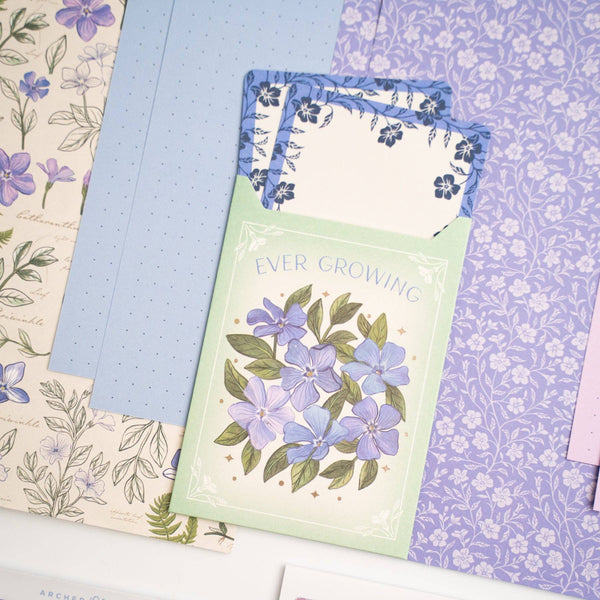 Wild Periwinkle Themed Stationery Kit