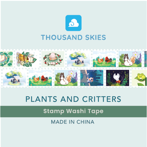 Plants and Critters Stamp Washi Tape