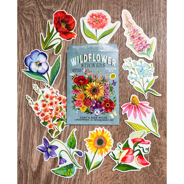Wildflower Sticker Pack Set of 10 Matte Stickers