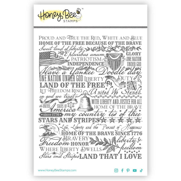 Land Of The Free 5x6 Rubber Cling Stamp Set