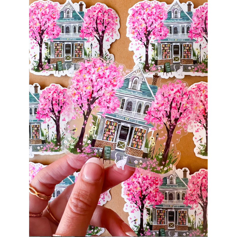 Bookstore Clear Sticker