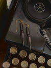 French Black Vintage Nib Earrings
