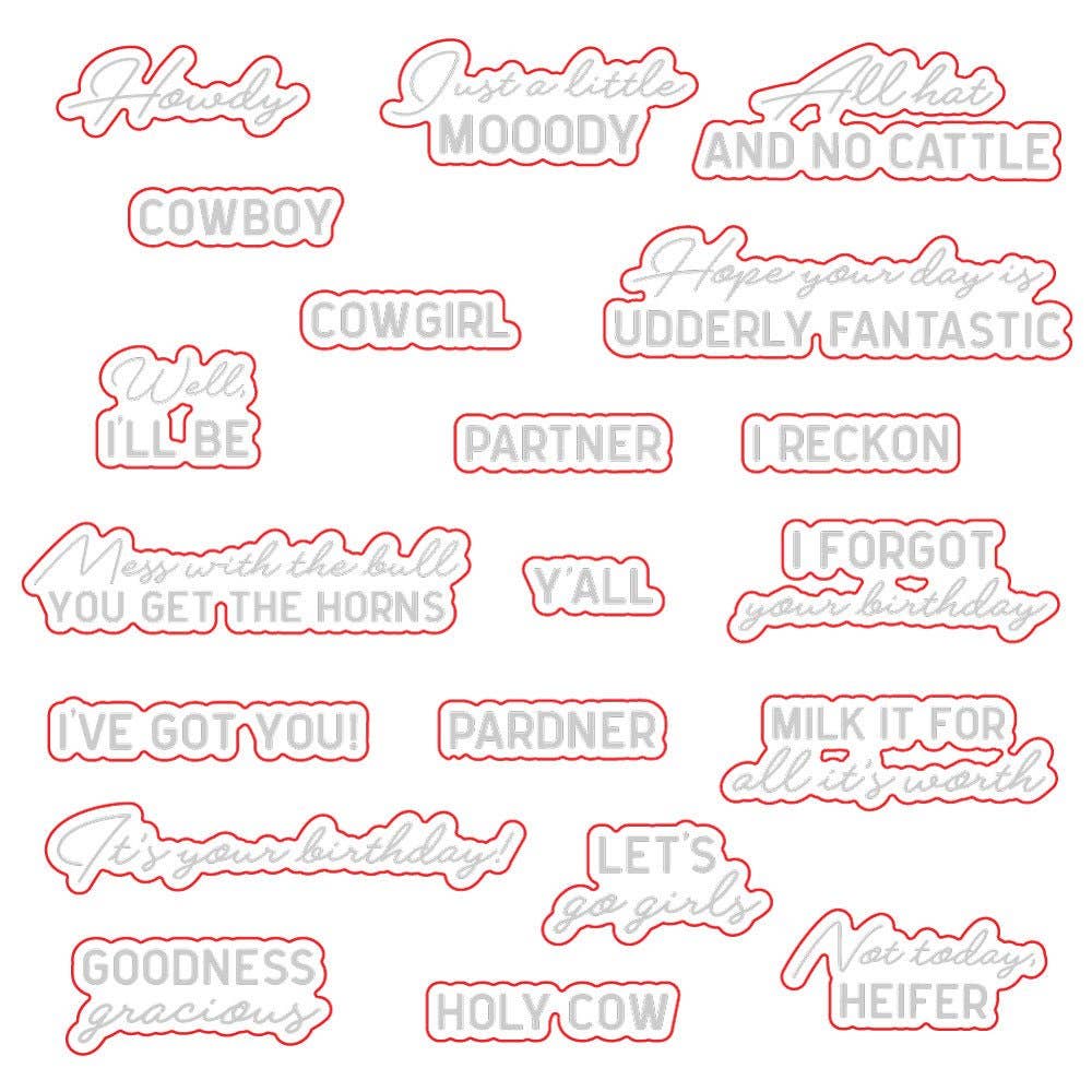 Howdy Y'all Coordinating Die Set