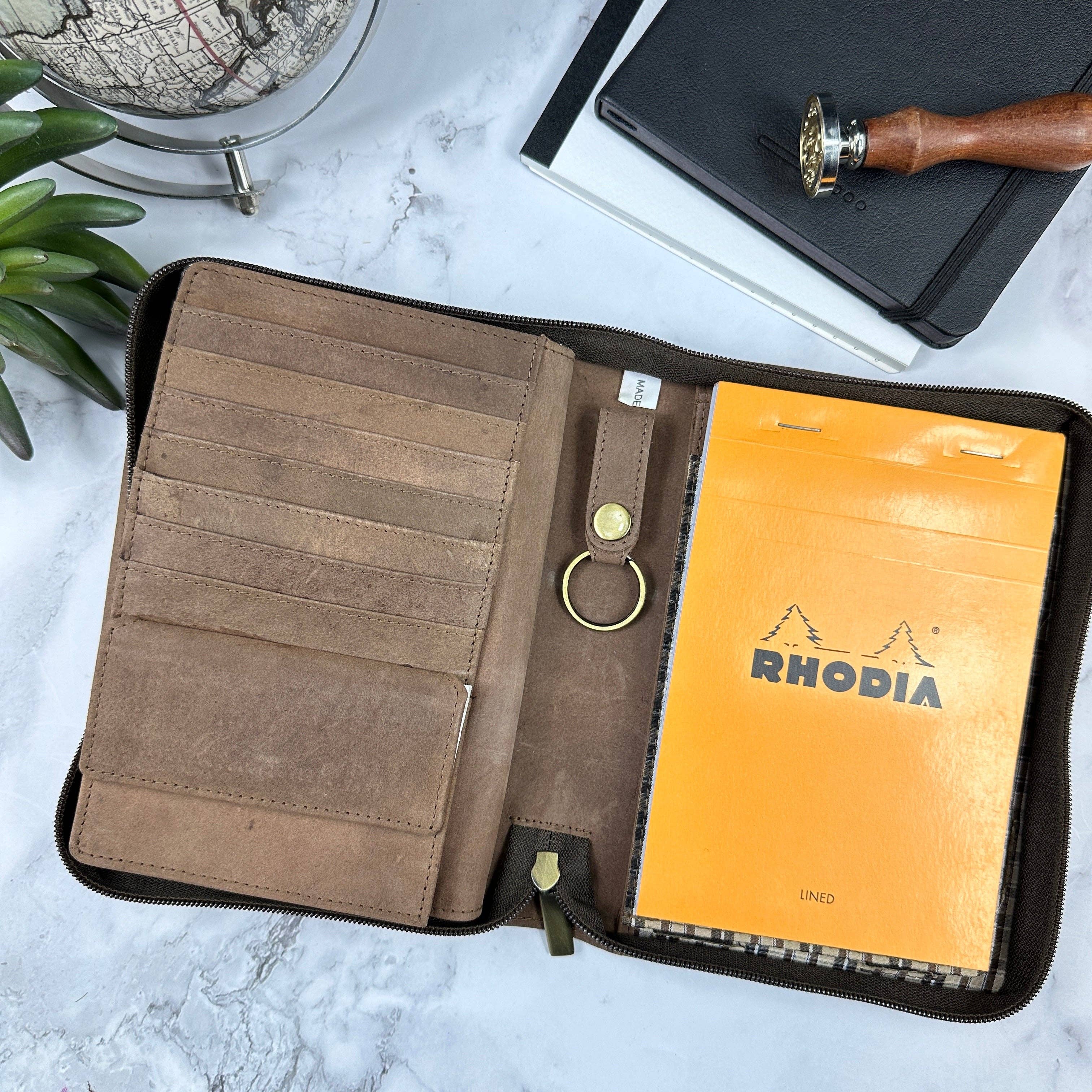 Bomber Brown Grab n' Go Padfolio & Pen Case