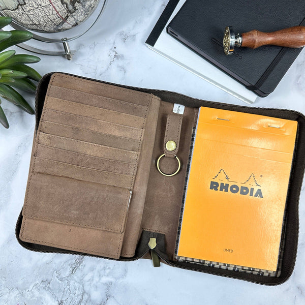 Bomber Brown Grab n' Go Padfolio & Pen Case