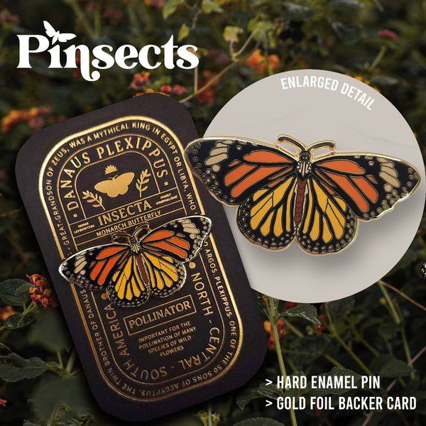 {coming soon!} Monarch Butterfly Educational Insect Enamel Pin