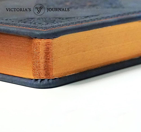 Dark Blue Vintage Classic Style Vegan Leather Journal
