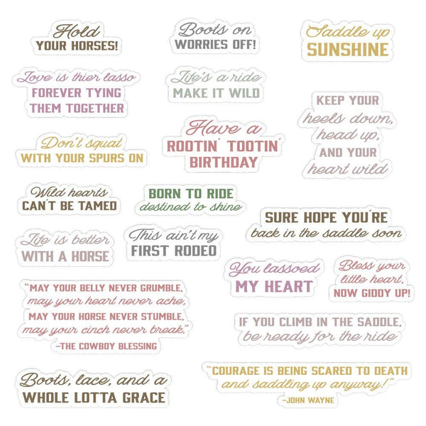 Saddle Up 6x8 Clear Stamp Set