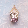 Floral Fountain Pen Enamel Pin