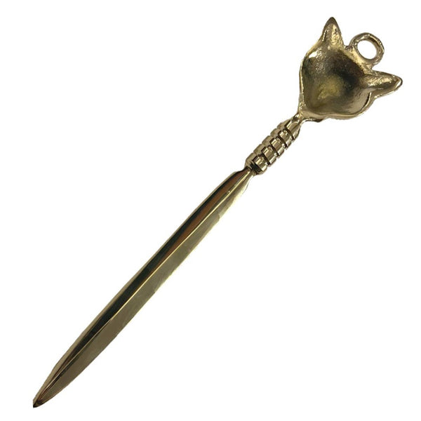 Solid Brass Fox Letter Opener