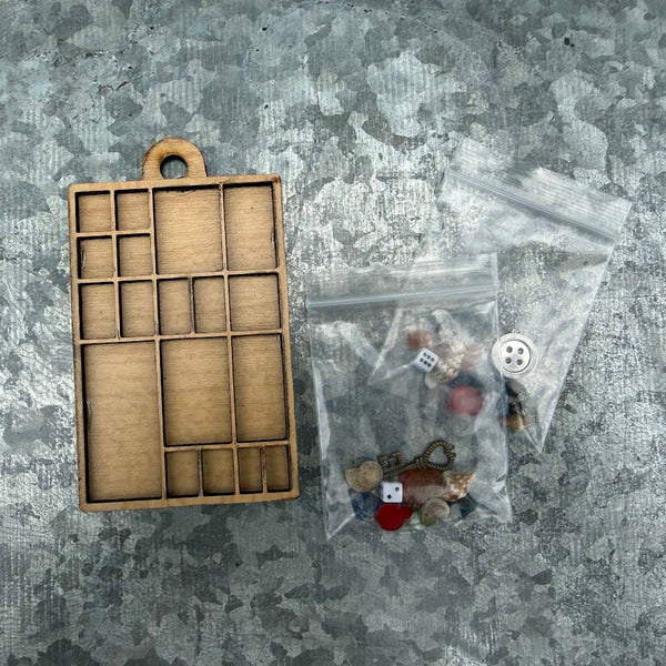 Mini Trinket Curiosity Shelf Kit {with miniature trinkets!}