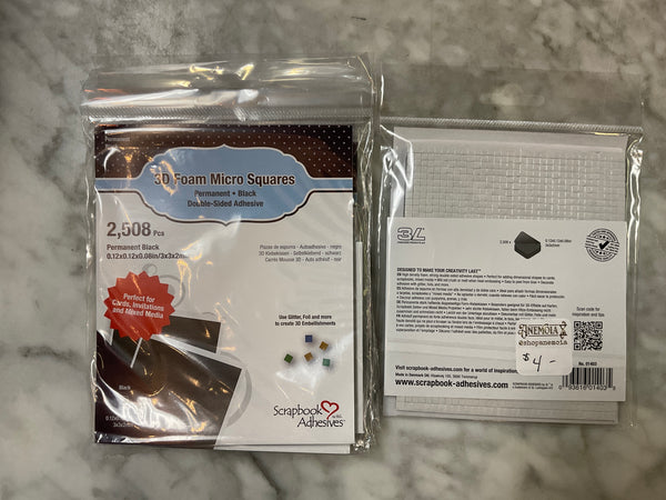 3D Foam Black Micro Squares