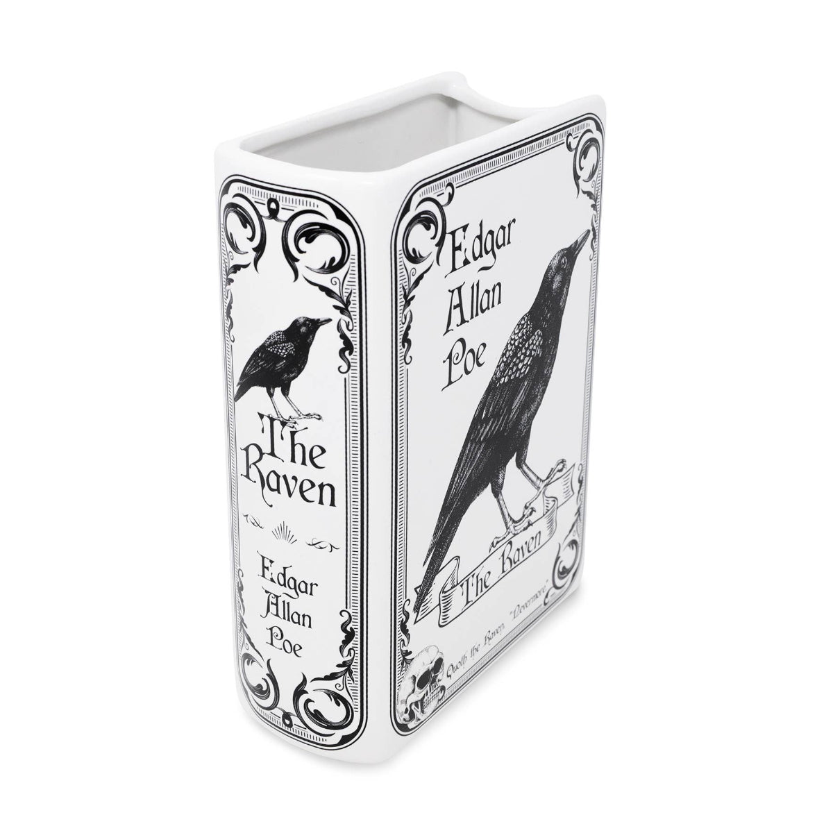 The Raven Large White Book Vase