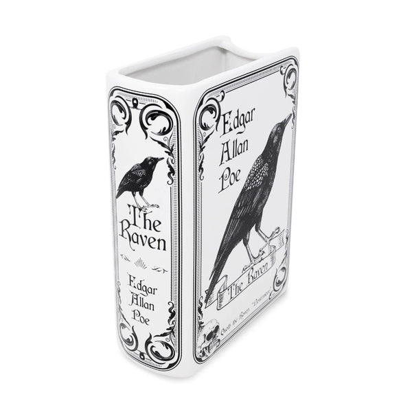 The Raven Large White Book Vase