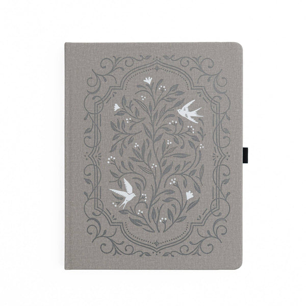 Songbird in Warm Gray Dot Grid Pocket Size Notebook