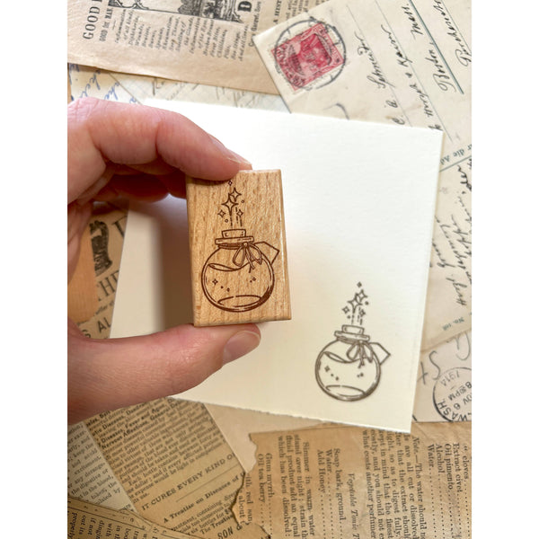 Potion Ink Bottle Wood Mounted Rubber Stamp