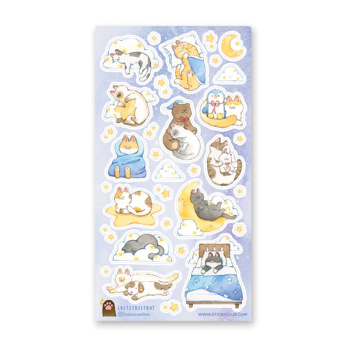 Kitties in Dreamland Sticker Sheet | @loststreetkat