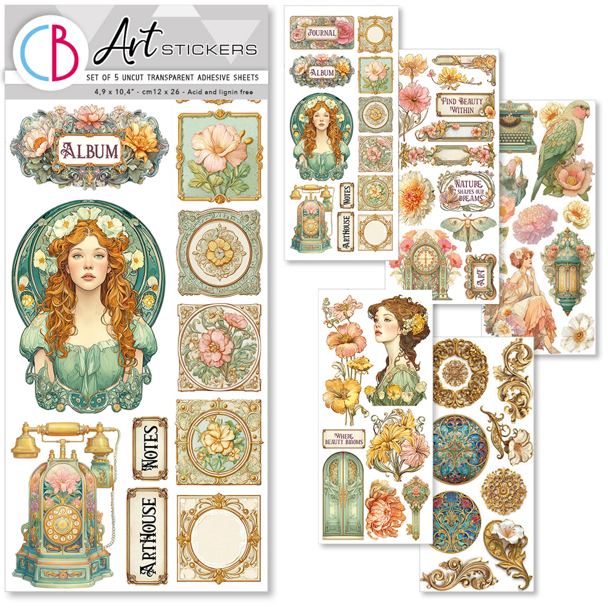 {coming soon!} Artemis Transparent Art Sticker Sheets