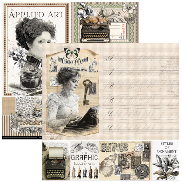 Typographic 8x8 Paper Pad