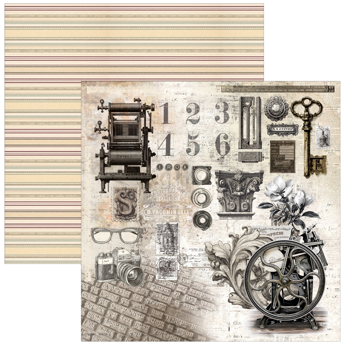 Typographic 8x8 Paper Pad